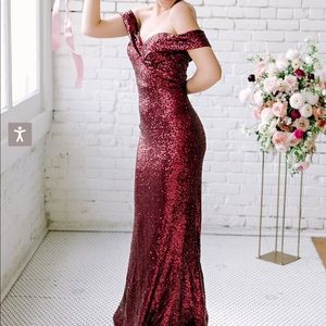 Like New - Revelry Sequin Bridesmaid Dress